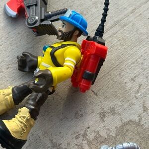 Rescue Hero Action Figure with Blue Helmet and Red Gear